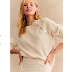 Sezane Gary Jumper Small Ecru - Excellent Condition